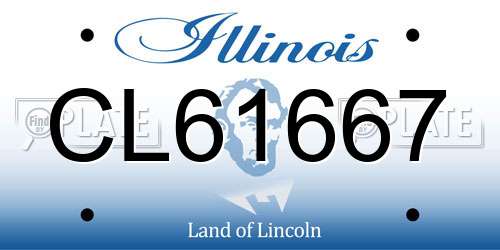 CL61667 Illinois License Plate