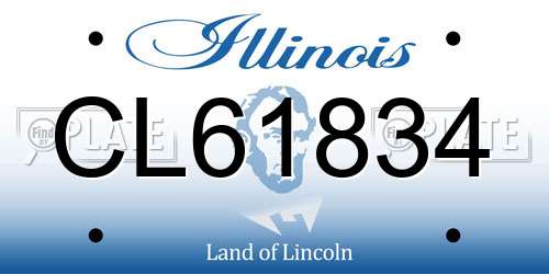 CL61834 Illinois License Plate
