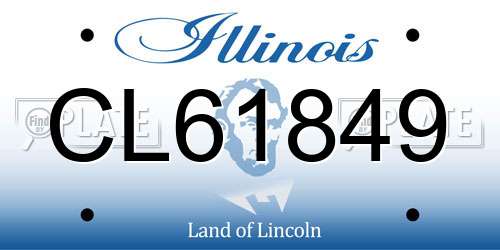 CL61849 Illinois License Plate