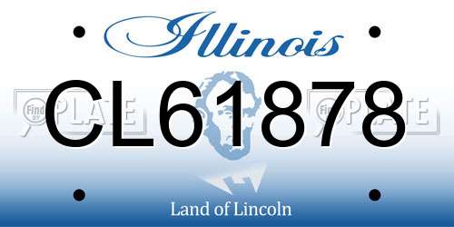 CL61878 Illinois License Plate