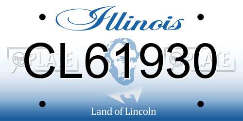 CL61930 Illinois License Plate