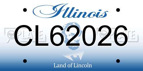 CL62026 Illinois License Plate