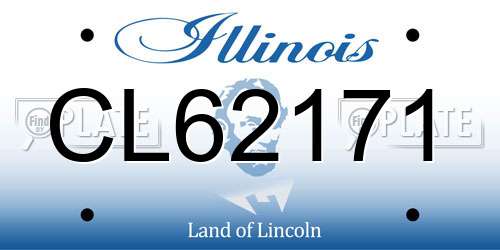 CL62171 Illinois License Plate