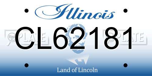CL62181 Illinois License Plate