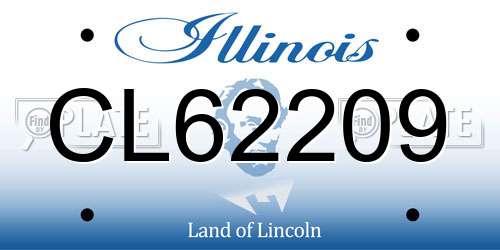 CL62209 Illinois License Plate