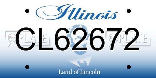 CL62672 Illinois License Plate