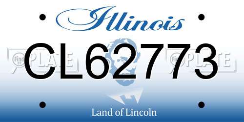 CL62773 Illinois License Plate
