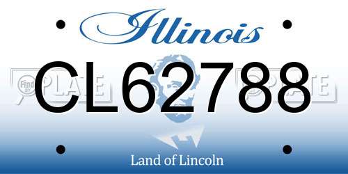 CL62788 Illinois License Plate