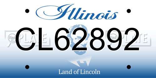 CL62892 Illinois License Plate