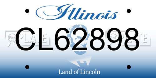 CL62898 Illinois License Plate