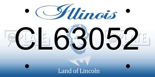 CL63052 Illinois License Plate