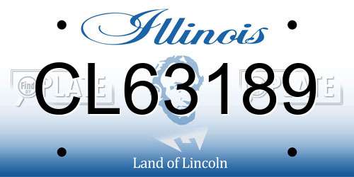CL63189 Illinois License Plate