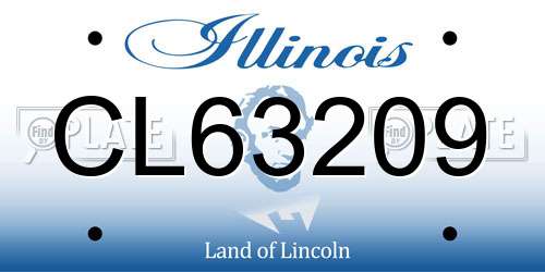 CL63209 Illinois License Plate