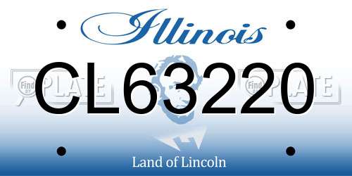 CL63220 Illinois License Plate