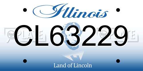 CL63229 Illinois License Plate