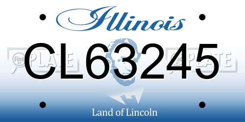 CL63245 Illinois License Plate