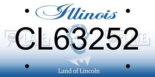 CL63252 Illinois License Plate