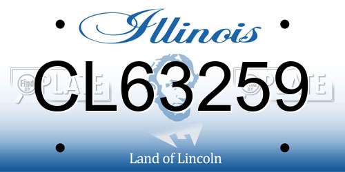 CL63259 Illinois License Plate