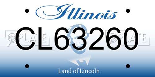 CL63260 Illinois License Plate