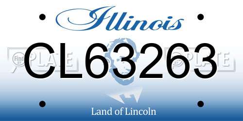 CL63263 Illinois License Plate