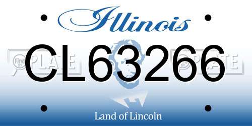 CL63266 Illinois License Plate