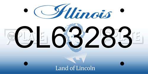 CL63283 Illinois License Plate