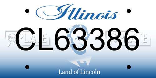 CL63386 Illinois License Plate