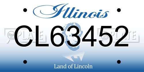 CL63452 Illinois License Plate