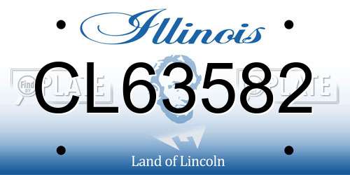 CL63582 Illinois License Plate