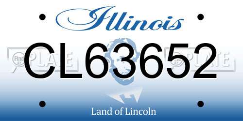 CL63652 Illinois License Plate