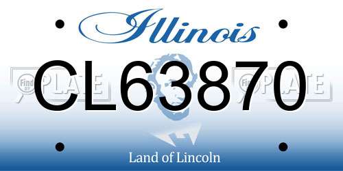 CL63870 Illinois License Plate