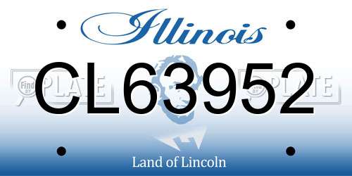 CL63952 Illinois License Plate