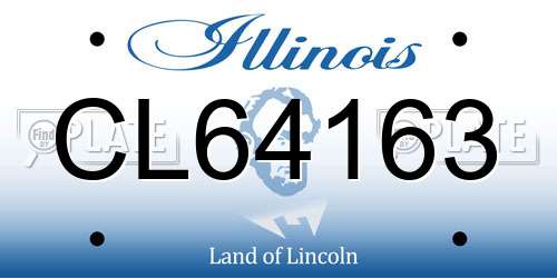 CL64163 Illinois License Plate