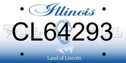 CL64293 Illinois License Plate