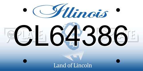 CL64386 Illinois License Plate