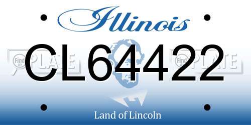 CL64422 Illinois License Plate