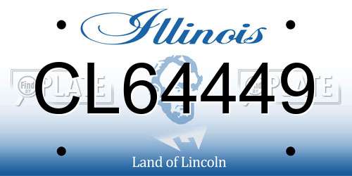 CL64449 Illinois License Plate