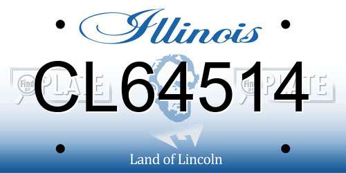 CL64514 Illinois License Plate