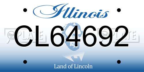 CL64692 Illinois License Plate