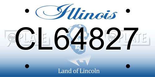CL64827 Illinois License Plate