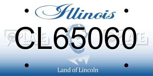 CL65060 Illinois License Plate