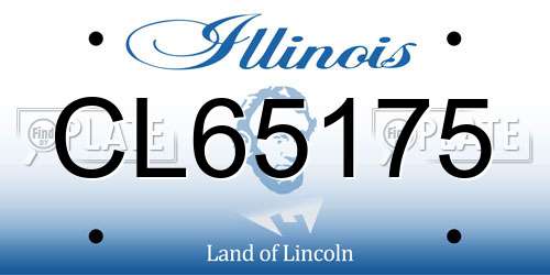 CL65175 Illinois License Plate