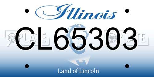 CL65303 Illinois License Plate