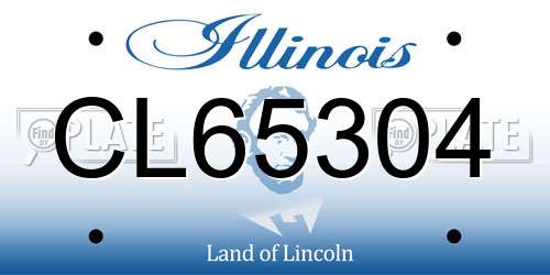 CL65304 Illinois License Plate