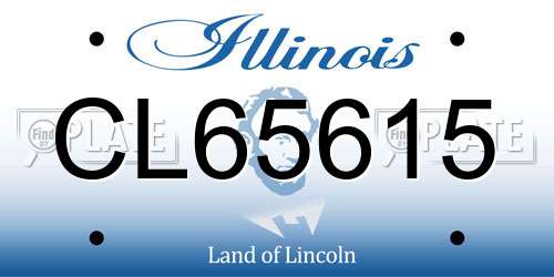 CL65615 Illinois License Plate