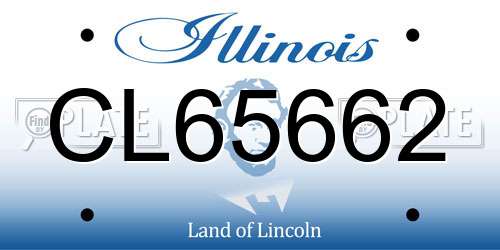 CL65662 Illinois License Plate