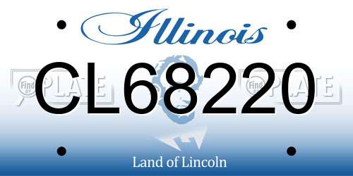CL68220 Illinois License Plate