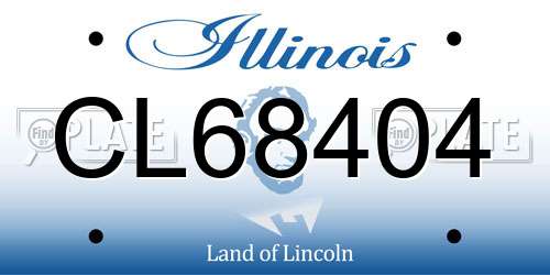 CL68404 Illinois License Plate