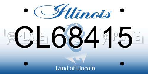 CL68415 Illinois License Plate