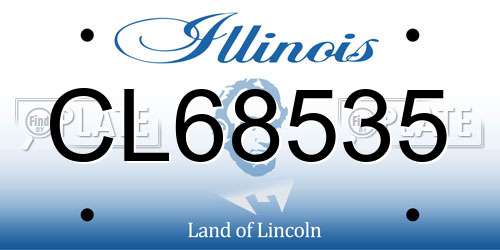 CL68535 Illinois License Plate